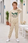 Erkek Çocuk Dynamic Soul Baskılı %100 Pamuk İki İplik Sweatshirt Ve Kargo Cepli Eşofman Takımı