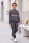 Erkek Çocuk Dynamic Soul Baskılı %100 Pamuk İki İplik Sweatshirt Ve Kargo Cepli Eşofman Takımı