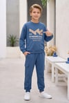 Erkek Çocuk Dynamic Soul Baskılı %100 Pamuk İki İplik Sweatshirt Ve Kargo Cepli Eşofman Takımı