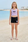 Garson Kız Çocuk Polyester + Elastan Karakter Baskılı Büstiyer ve Boxer Şort İkili Mayo