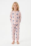 Kız Çocuk Karakter Baskılı %100 Pamuk Süprem Kumaş Uzun Kollu Pijama Takımı