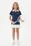 Kız Çocuk Polyester + Elastan Polo Yaka Etek Ucu Pileli Şortlu Sporcu Takım
