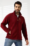 Erkek Hastane Polar Ceket Bordo