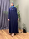 %100 PAMUKLU SWEAT ELBİSE LACİVERT 