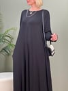 %100 PAMUKLU SWEAT ELBİSE SİYAH 