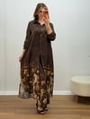 Amber Floral Takım Acı Kahve