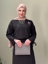 ANVELOP ETEKLİ İKİLİ TAKIM SİYAH 