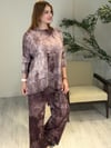 Asimetrik Tunikli Batik Takım Kahve