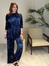 Asimetrik Tunikli Batik Takım Lacivert