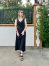 FIRFIR YAKA PAMUKLU AYROBİN SİYAH ELBİSE