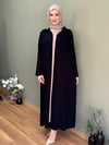 İTALYAN VİSKON BOYDAN DÜĞMELİ GÖMLEK ELBİSE SİYAH
