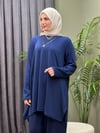 OYSHO %100 PAMUK İKİLİ TAKIM LACİVERT 