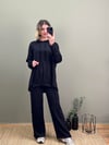 OYSHO KUMAŞ İKİLİ TAKIM SİYAH