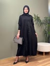 TASARIM PAYETLI SİYAH ELBİSE 