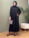 TASARIM PAYETLI SİYAH ELBİSE 