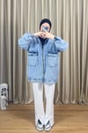 Bomber Denim Ceket 