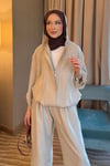 Elegance Üçlü Takım Vizon
