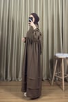 Oversize Suzi Elbise Acı Kahve 