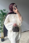 Pantolonlu Şifon Takım ekru