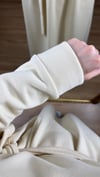 Üç İplik Kapüşonlu Sweat Elbise Bej 