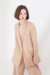 ABRİL %100 KETEN BLAZER BEJ