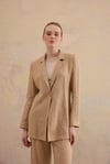 ALBİ BLAZER KETEN CEKET BEJ