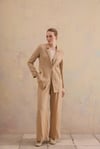 ALBİ BLAZER KETEN CEKET BEJ