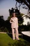 ALBİ BLAZER KETEN CEKET PUDRA
