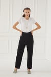 ANEMONE SOĞUK İPLİK PANTOLON SİYAH