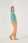ANEMONE SOĞUK İPLİK PANTOLON SOMON