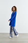 AQUİLA MERSERİZE PANTOLON SAKS-EKRU-SİYAH