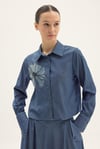 ASDİS TENCEL ETEKLİ TAKIM MAVİ