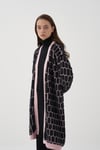 BELLATRİX TRİKO HIRKA SİYAH-PEMBE