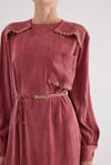CARMEN GOLD DETAYLI ELBİSE BORDO