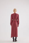 CARMEN GOLD DETAYLI ELBİSE BORDO