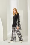DESENLİ KREP PANTOLON DAMA DESEN