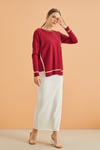 ELİS TRİKO TUNİK BORDO-A.SARI