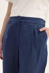 ELVİRA 100% KETEN HAVUÇ PANTOLON LACİVERT