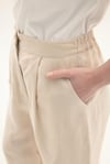 ELVİRA 100% KETEN PALAZZO PANTOLON BEJ