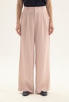 ELVİRA 100% KETEN PALAZZO PANTOLON PEMBE