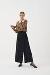 GACE PİLE DETAYLI PANTOLON SİYAH