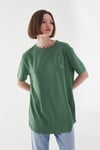 KISA KOLLU BASİC TSHIRT HAKİ