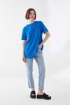 KISA KOLLU BASİC TSHIRT SAKS