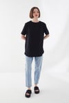 KISA KOLLU BASİC TSHIRT SİYAH