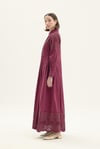LUMOS POPLİN ELBİSE BORDO