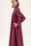 LUMOS POPLİN ELBİSE BORDO