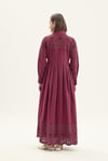 LUMOS POPLİN ELBİSE BORDO