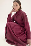 LUMOS POPLİN ELBİSE BORDO