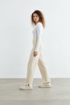 MERSERİZE DAR PAÇA PANTOLON BEJ