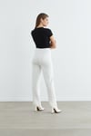 MERSERİZE DAR PAÇA PANTOLON EKRU